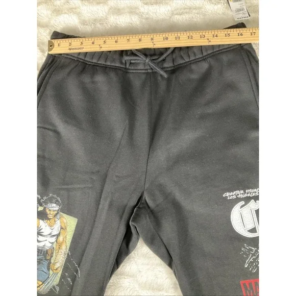 Marvel Wolverine Black Joggers Sweatpants Mens Large Tilly's Graphic Logo NWT - Picture 5 of 8